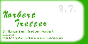 norbert tretter business card